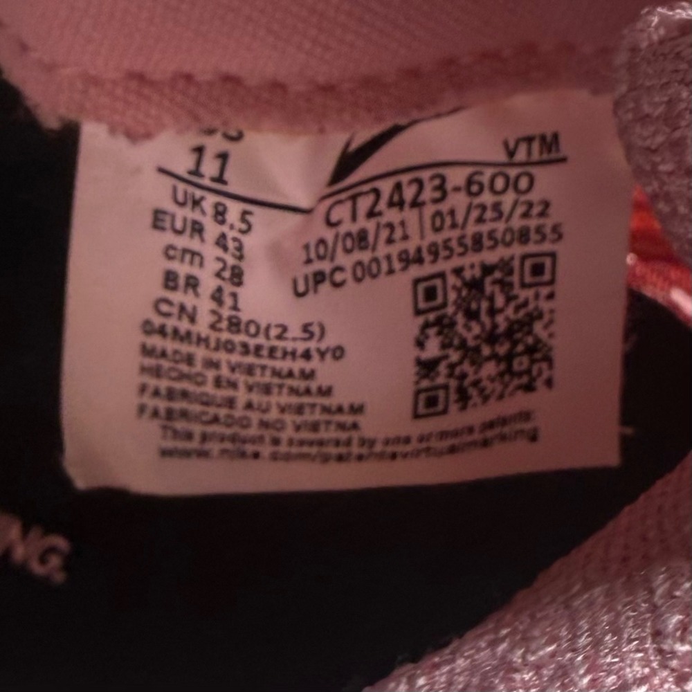 Nike React Infinity Run Flyknit 2 Women 11 Running Shoes Pink CT2423-600 - Picture 5 of 6